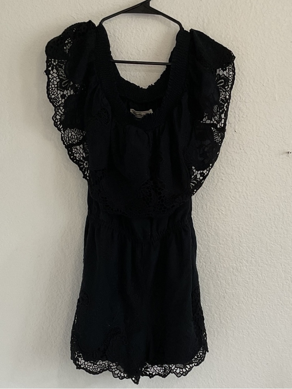 Abercrombie & Fitch Women's Black Lace Romper